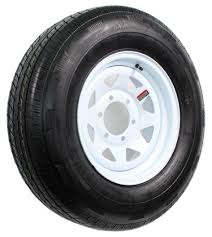 Cheap trailer tires and rims. Radial Trailer Tire On Rim St225 75r15 225 75 15 15 D 6 Lug Wheel White Spoke Walmart Com Walmart Com