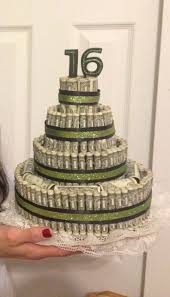 16th Birthday Cakes For 16 Year Old Boy Pin By Nicole Rienzi On Money Cake Money Birthday Cake Birthday Money Money Cake