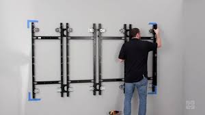 They differ from wall mounted fireplaces since they are essentially implanted right into the wall and don't stick out at all. Installation Chief Tiled Led Video Wall Mounting System Youtube
