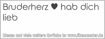 Jedes mal wen ich ihn ansehe habe ich. Bruderherz Hab Dich Lieb Tolle Spruche Und Zitate Auf Www Likemonster De
