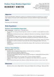 At target we believe in our team members having meaningful experiences that help them build and develop skills for a career. Produce Team Member Resume Samples Qwikresume