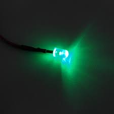 10x Green Led Light Individual Single Bulb With Attached Pre Wired Bright 12v Dc