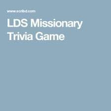 If you fail, then bless your heart. Lds Missionary Trivia Game Missionary Lds Missionary Lds