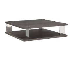 Features an intricate stainless steel base in a brushed antique brass finish and a rich brown tempered glass top. Sunpan 103599 Carmella Coffee Table