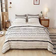 Southwest aztec quilt bedding collection. Amazon Com Smoofy Comforter Set Boho Aztec Folkloric Art Pattern Bedding With Soft Microfiber Fill Bedding 1 Comforter 2 Pillowcases White Black Kitchen Dining