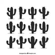 Download Silhouettes Of Cactus For Free Cactus Silhouette Silhouette Stencil Cactus Vector