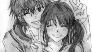 Anime couple drawings easy in pencil rhdailydrawingco girl. Cute Anime Love Sketches Hd Wallpaper Gallery