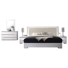 North shore california king sleigh bed luxury bedroom sets 5. Best Master Athens 5 Piece California King Platform Bedroom Set In White Lacquer Athewck5