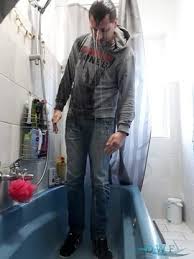 Wetlook, wetfoto, brunette, messy, mud, dirty, wet girl, wet hair, get wet, fully clothed, wet clothes, wet tight jeans, pantyhose, shirt, socks, river preview for photoset 220. Mediathek Deutscheswetlookforum De