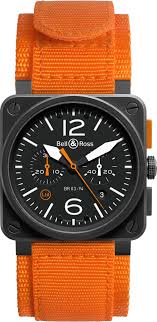 Bell Ross Watch Br 03 94 Carbon Orange Limited Edition Br0394 O Ca Watch Bell Ross Orange Watches Luxury Gifts For Men