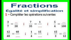 Maths 6ème - Fractions égalité et simplification Exercice 5 - YouTube