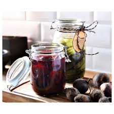 Korken jar with lid, clear glass, height: Korken Clear Glass Jar With Lid Height 16 5 Cm Ikea