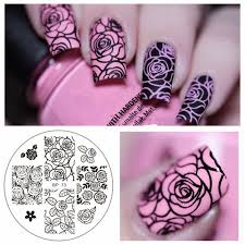 Rose Flower Nail Art Stamping Template Image Plate Born Pretty Bp 73 Nail Stamping Plates Manicure Stencil Set Clicking On The Image Will Lead Yo Rose Nail Art