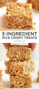 Gluten Free Rice Crispy Treats 3 Ingredients How To Make Rice Krispie Treat Recipe Simply Quinoa Recipe Healthy Crispy Treats Krispie Treats Recipe Crispy Treats