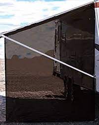Amazon Com Tentproinc Rv Awning Side Sun Shade 9 X7 Brown Mesh Screen Sunshade Complete Kits Motorhome Camping Trailer Van Life Essentials Rv Awning Van Life