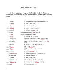 Read on for some hilarious trivia questions that will make your brain and your funny bone work overtime. Pin On I Believe Seminary Book Of Mormon