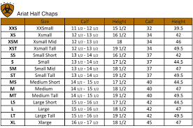 44 Credible Ariat Concord Chaps Size Chart