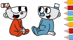 Cuphead coloring pages color easy for drawing. Coloring Pages How To Draw Cuphead And Mugman Cuphead Youtube