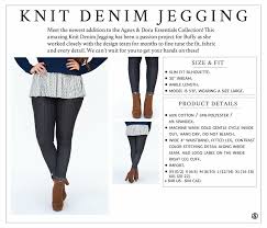 Agnes Dora Knit Denim Jegging Size Chart Jeggings Fashion