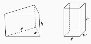 For a rectangular prism, the volume is given by {eq}v = l\cdot w\cdot h {/eq} where {eq}l {/eq} is the length, {eq}w {/eq} is the width, and {eq}h {/eq} is the height of the rectangular prism. How To Find The Volume Of A Prism Algebra Study Com
