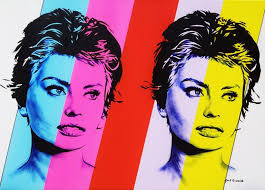 Sophia Loren x2 Icon /// Contemporary Street Pop Art Painting Actress  Fashion