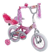 Disney Princess Girls 12 Bike With Doll Carrier By Huffy Walmart Com Disney Princess Bike Doll Carrier Kids Bike