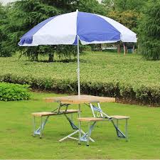Easy Taking Portable Aluminium Alloy Fold Picnic Desk With Four Seats Hot Sale Occasional Table Beach Chair Leisur Leisure Chair Beach Chairs Occasional Table