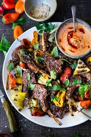 A flash in the pan is all it takes for deliciously juicy lamb chops. Grilled Lamb Chops With Harissa Yogurt Feasting At Home
