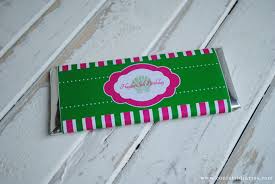 These wrappers can be used as small gift wraps to wrap small items like earrings, or pendant and chain. Free Printable Chocolate Bar Wrapper Template One Simple Party
