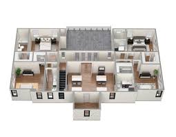 Sounding 2nd Floor Of 2 Storey Villa 4 Bedrooms Sawyer Sound Property 3d Floorplan Illustration Was Created For A Floor Plans Sims House Design House Plans
