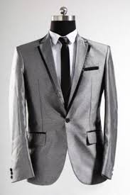 Black And Silver Suit Jacket 