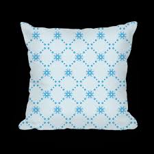 Light Blue Snowflake Pattern Pillows Lookhuman