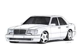 Een van de twee grondleggers van het merk produceerde in 1885 de eerste automobiel. Mercedes Benz 500e W124 Drawing By Vertualissimo On Deviantart Mercedes Car Mercedes Benz 190e Mercedes Benz