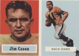 LA Rams Signed 1957 Topps Archive FB Cards(5)Cason,Miller.Waller,Boyd,Putnam 