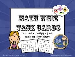 Math Whiz Teacherspayteachers Com Math Task Cards Task Cards Math