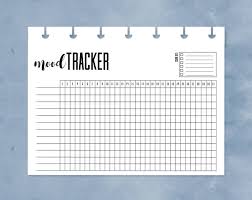 mood tracker happy planner mini mood chart printable one