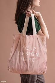 Download Download Premium Psd Of Woman With A Tote Bag Mockup 1216472 Bag Mockup Cotton Shopping Bags Tote Bag