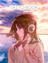 Draw in the tail ends of the ribbons. Sketchbook Anime Style Cover Sketchbook For Drawing Coloring Sketching And Doodling Manga 8 5 X 11 110 Pages Paperback Walmart Com Walmart Com