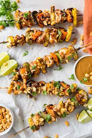 Spicy Peanut Grilled Chicken Kebabs Kebab Recipes Easy Chicken Kebab Recipe Chicken Kebabs