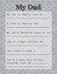 My Dad Father S Day Printable Cute Easy Gift Finish Sentences Like My Dad Is Really Good Fathers Day Gifts Father S Day Diy Handmade Father S Day Gifts