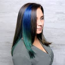 The darker roots and the light blue hair colors here are working well for her. Top 25 Blue Hair Streaks Ideas For Girls Sheideas