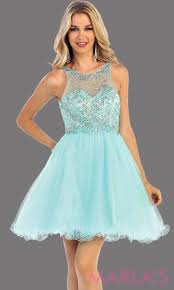 Short Aqua Dress With A High Neck Beaded Bodice It Flows Into A Full Tulle Skirt This Light Blue Dress Is Perfect Dresses Dresses Casual Fall Fashion Dresses