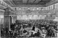 The act of impeaching a public official, either elected or appointed, before a tribunal charged with determining the facts of the matter (noun). Impeachment In The United States Wikipedia