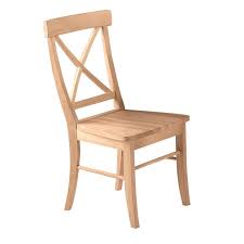 Wood dining room chairs in portland, or | natural furniture International Concepts Hamden X Back Chair Set Of 2 Solid Wood Dining Chairs Unfinished Dining Chairs Side Chairs Dining