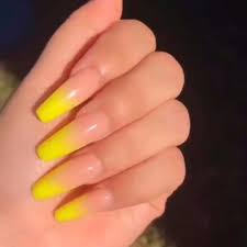 This Took Waaay Too Long To Edit And It Looks So Bad My Insta Immysheraz Yellownails Yellow Nails Neon Nails Gel Nails
