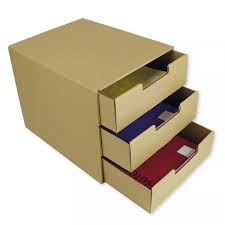 Schlafen auf biologisch abbaubarem material! Natura Schubladen Box A4 Mit 3 Schuben Aus Pappe Timetex