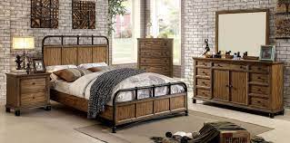 Vasagle industrial nightstand, end table with metal shelf, side table for small spaces, wood look accent furniture with metal frame ulet64x. Mcville 4 Pcs Bedroom Sets Cm7558 Industrial Style Bedroom Bedroom Design Industrial Bedroom Design