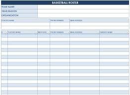 Basketball Roster Template Basketball Roster Sheet