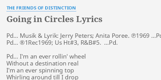 We did not find results for: Going In Circles Lyrics By The Friends Of Distinction Pd Musik Lyrik