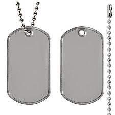 Amazon Com Military Dog Tags Matte Finish With 30 Inch Nickel Plated Steel Ball Chains 25 Each Arts Crafts Sewing Dog Tags Military Dog Tags Ball Chain